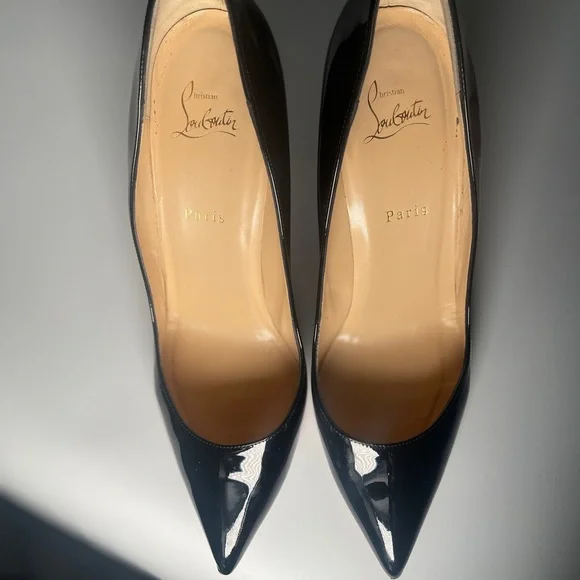 Christian Louboutin Black and Red Stiletto Heels - Picture 4 of 7